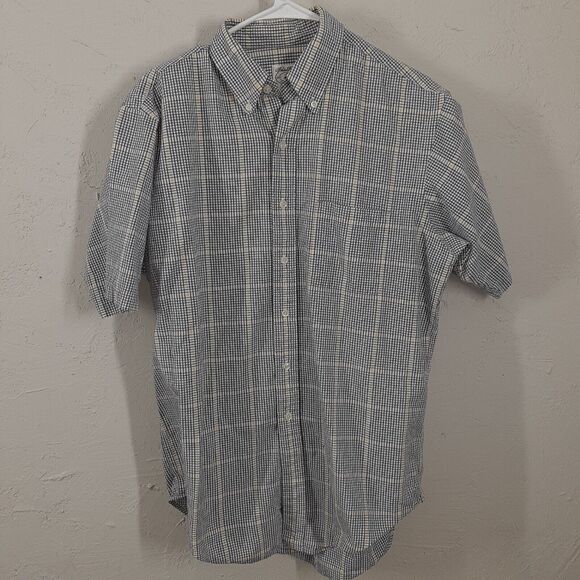 Brooks Brothers Sport Shirt M Medium Check Short Sleeve Button Up Shirt - Picture 1 of 10